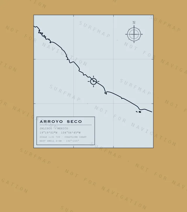 Arroyo Seco chart, the full artwork printed on the back