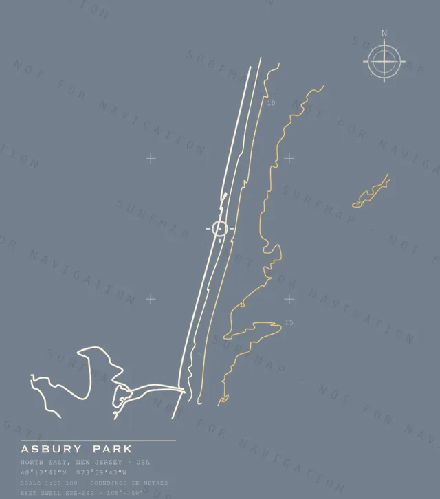 Asbury Park chart, the full artwork printed on the back