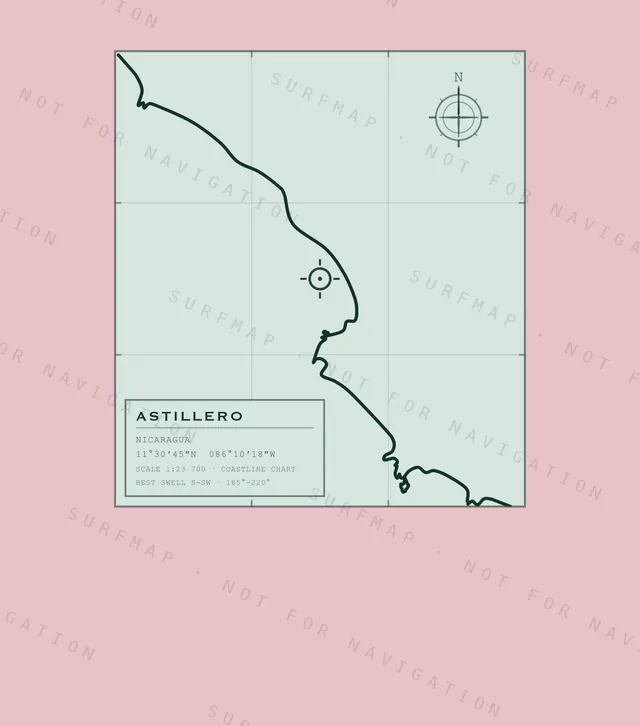 Astillero chart, the full artwork printed on the back