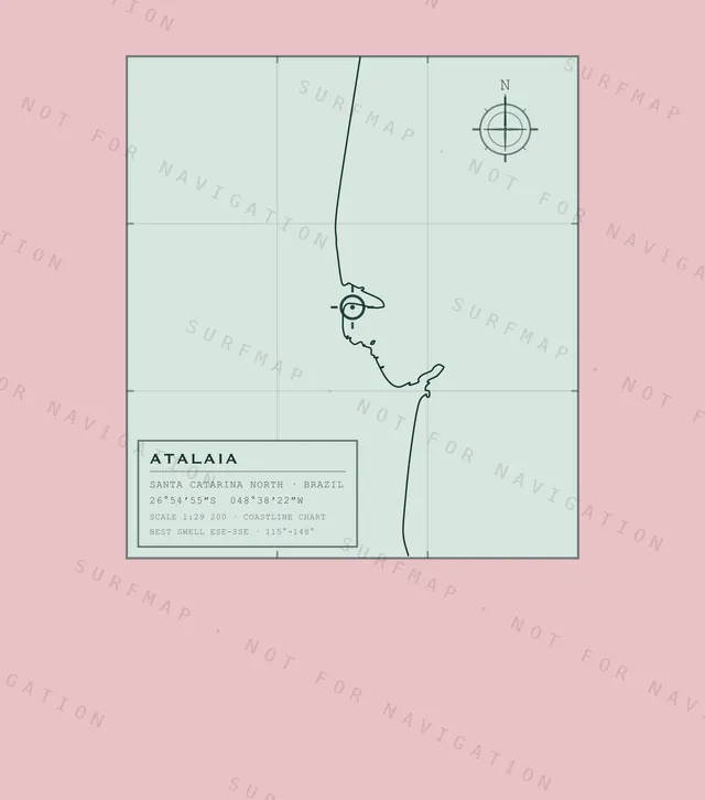 Atalaia chart, the full artwork printed on the back