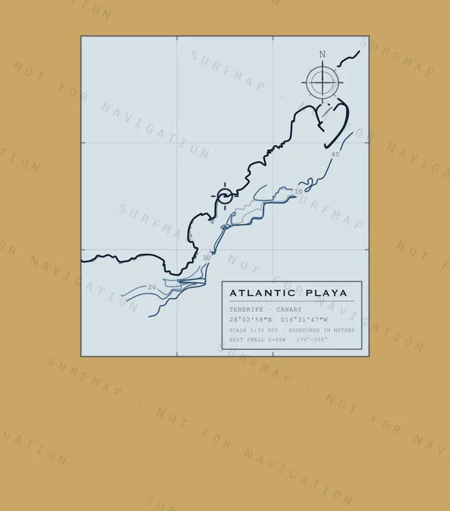 Atlantic Playa chart, the full artwork printed on the back