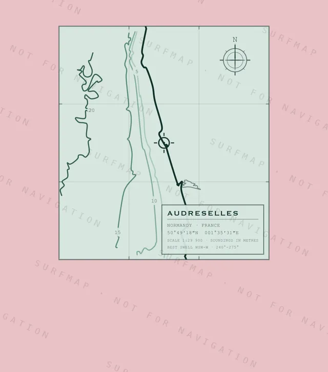 Audreselles chart, the full artwork printed on the back