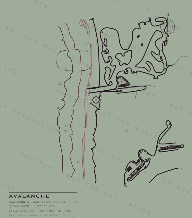 Avalanche chart, the full artwork printed on the back