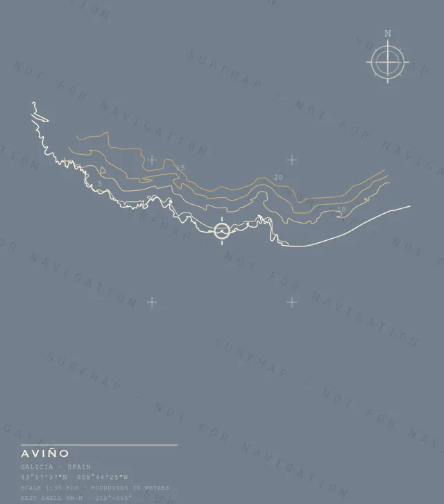 Aviño chart, the full artwork printed on the back