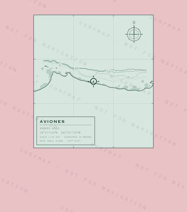 Aviones chart, the full artwork printed on the back