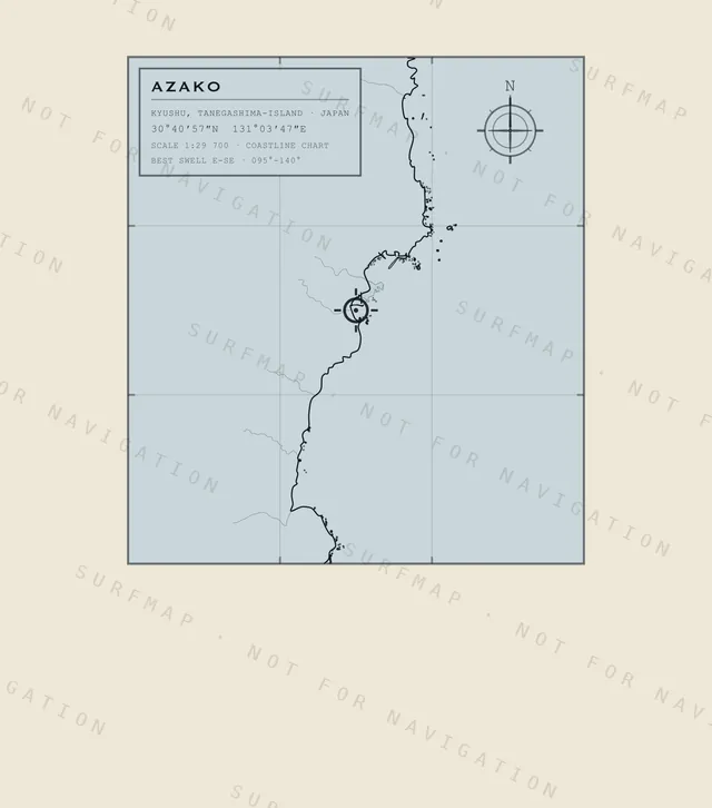 Azako chart, the full artwork printed on the back
