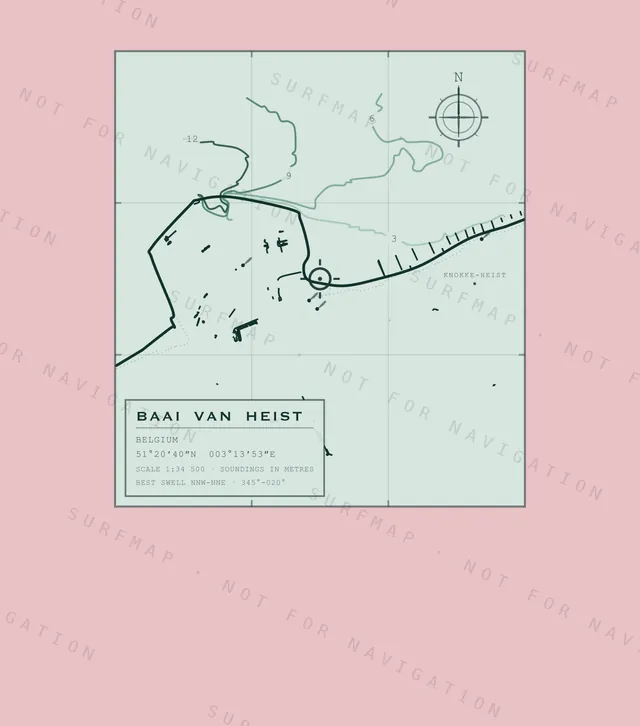 Baai van Heist chart, the full artwork printed on the back