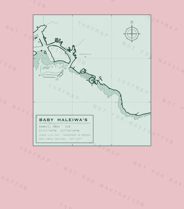 Baby Haleiwa's chart, the full artwork printed on the back