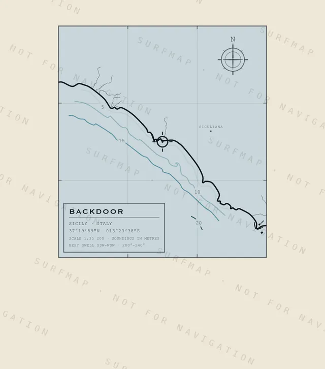 Backdoor chart, the full artwork printed on the back