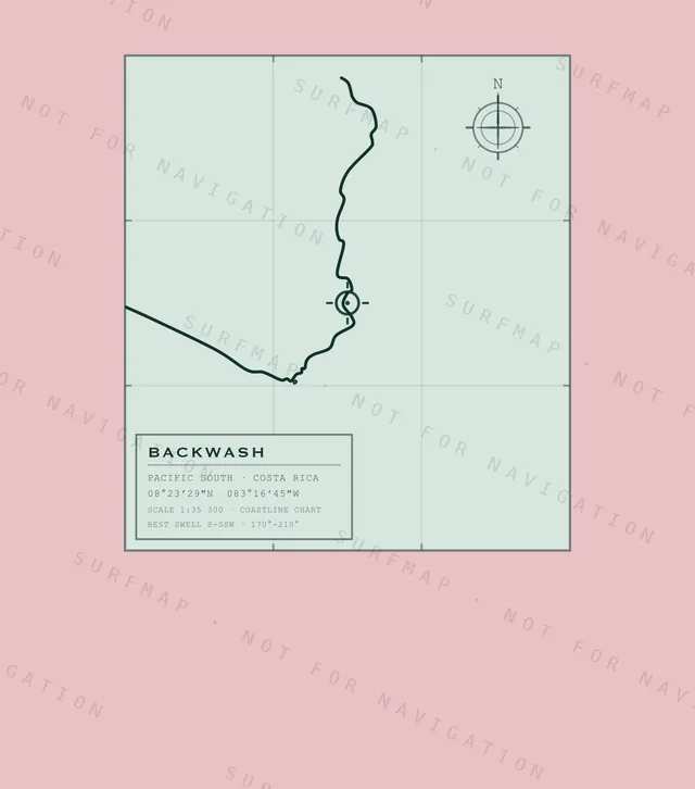 Backwash chart, the full artwork printed on the back