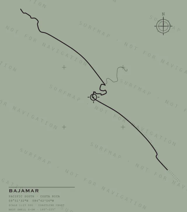 Bajamar chart, the full artwork printed on the back
