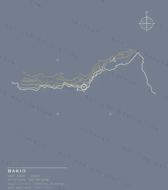 Bakio chart, the full artwork printed on the back
