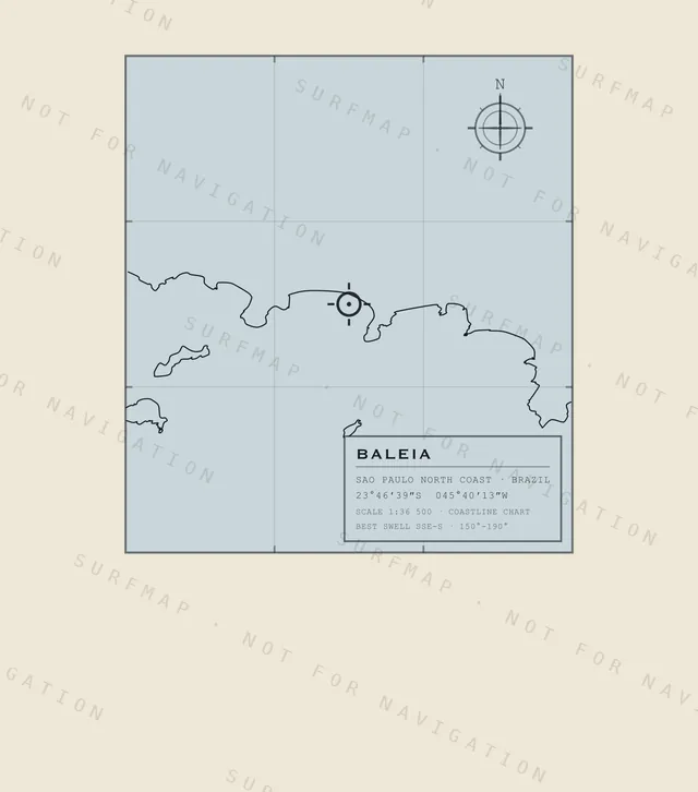 Baleia chart, the full artwork printed on the back