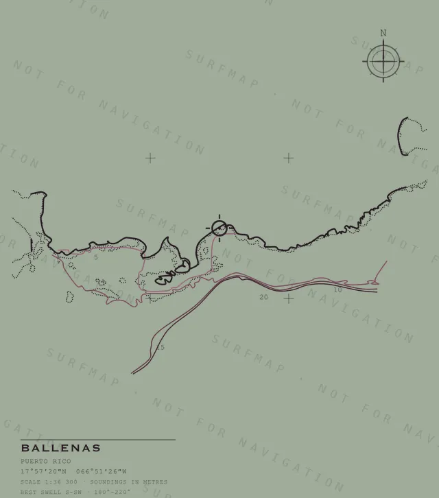 Ballenas chart, the full artwork printed on the back