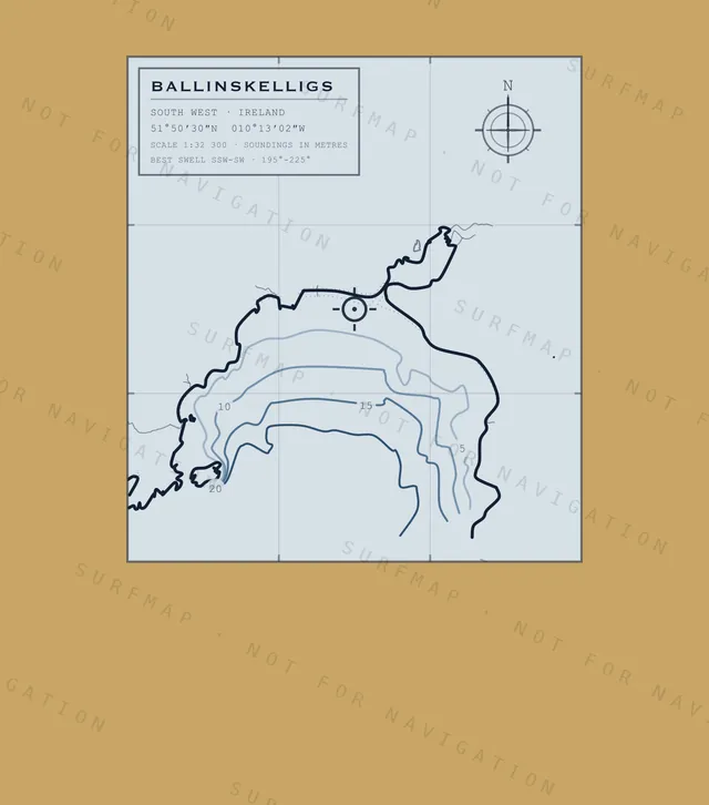Ballinskelligs chart, the full artwork printed on the back