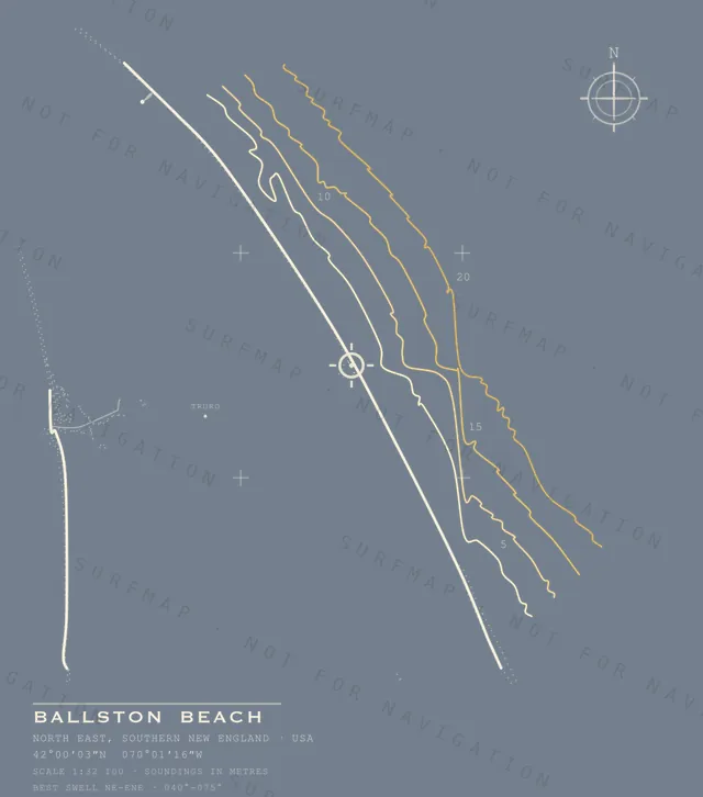 Ballston Beach chart, the full artwork printed on the back