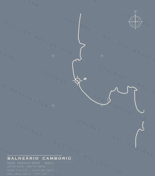 Balneário Camboriú chart, the full artwork printed on the back