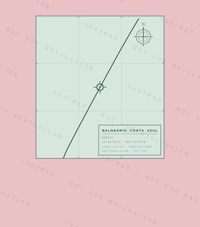 Balneário Costa Azul chart, the full artwork printed on the back