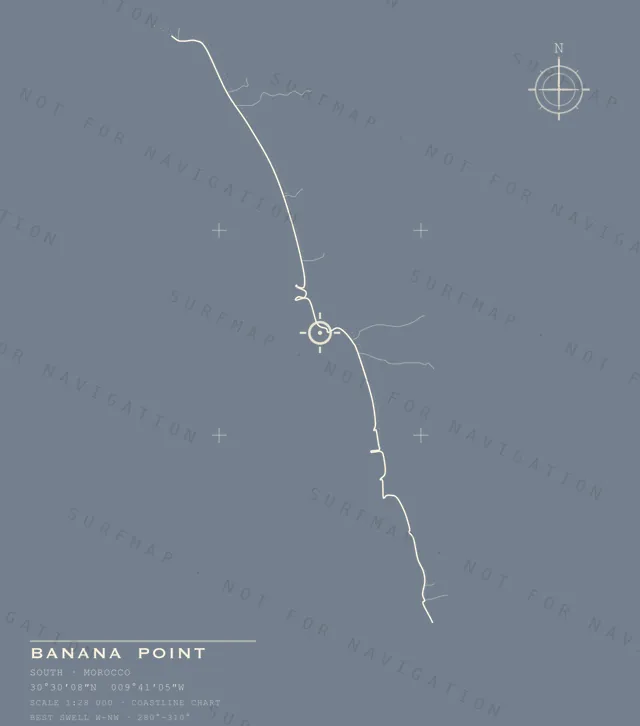 Banana Point chart, the full artwork printed on the back