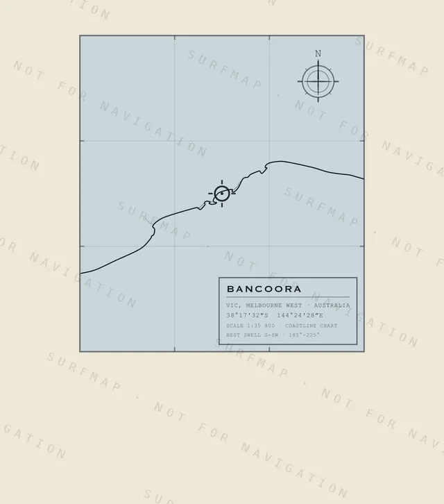 Bancoora chart, the full artwork printed on the back