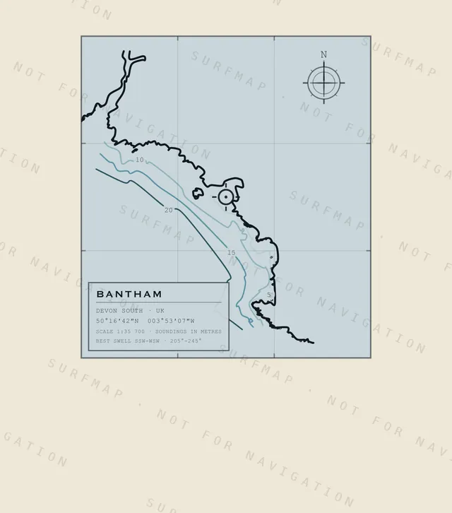Bantham chart, the full artwork printed on the back