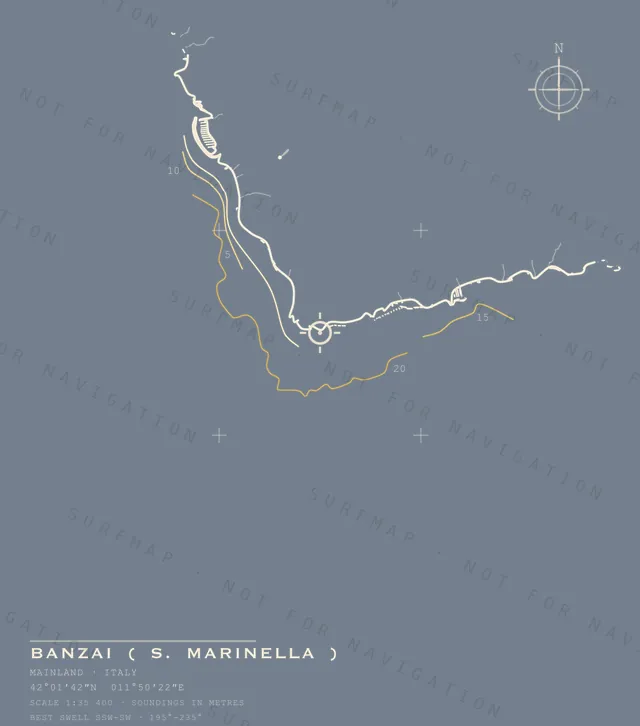Banzai ( S. Marinella ) chart, the full artwork printed on the back