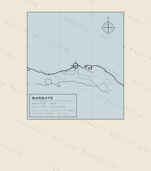 Barbate chart, the full artwork printed on the back