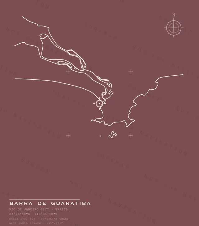Barra de Guaratiba chart, the full artwork printed on the back