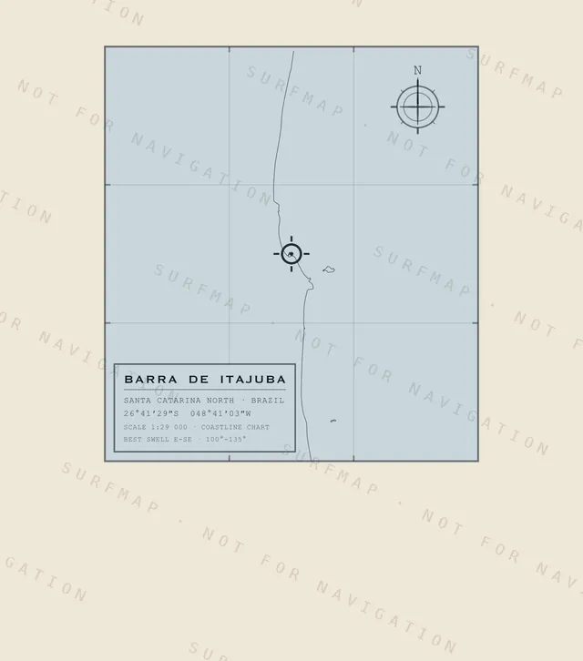 Barra de Itajuba chart, the full artwork printed on the back