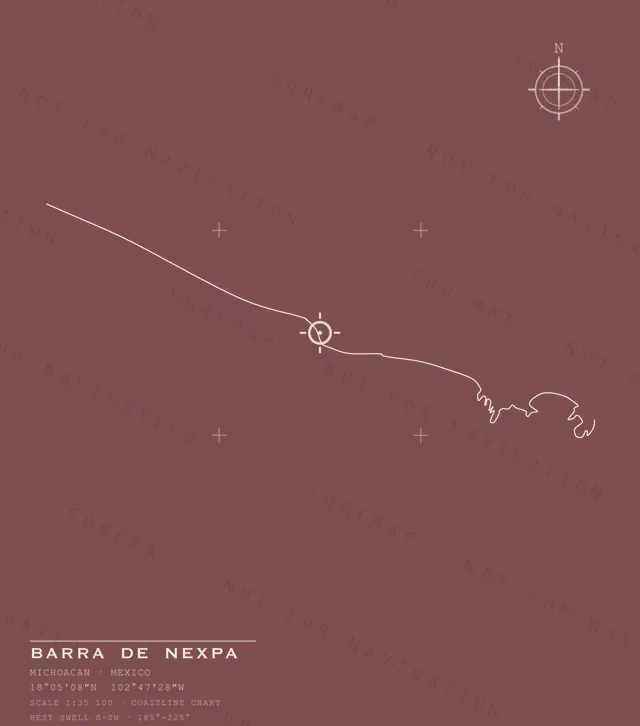 Barra de Nexpa chart, the full artwork printed on the back