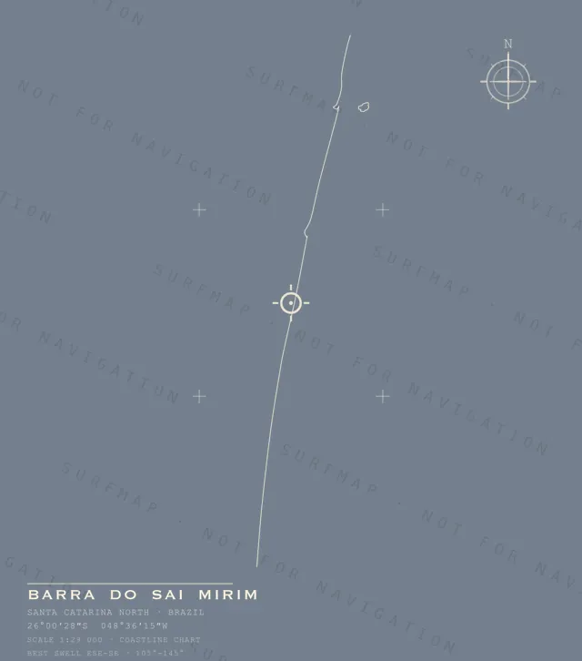 Barra do Sai Mirim chart, the full artwork printed on the back