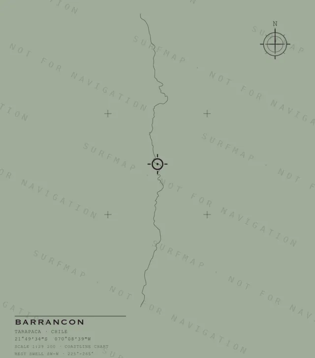 Barrancon chart, the full artwork printed on the back