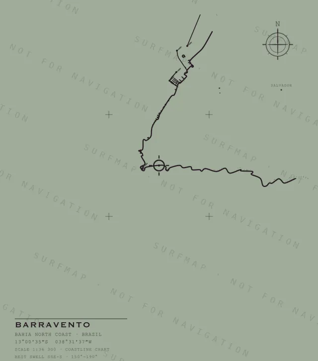 Barravento chart, the full artwork printed on the back