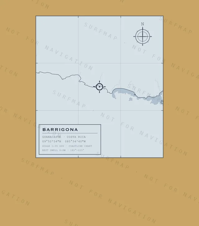 Barrigona chart, the full artwork printed on the back