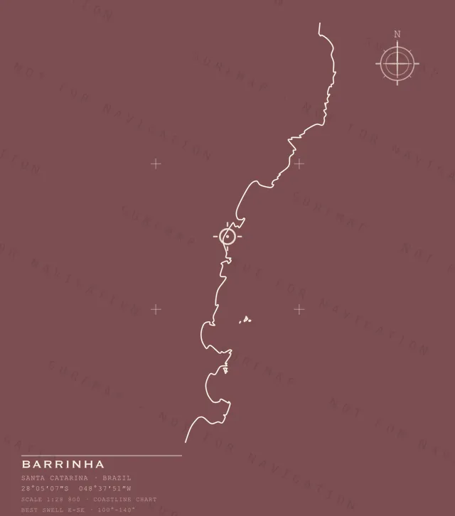Barrinha chart, the full artwork printed on the back