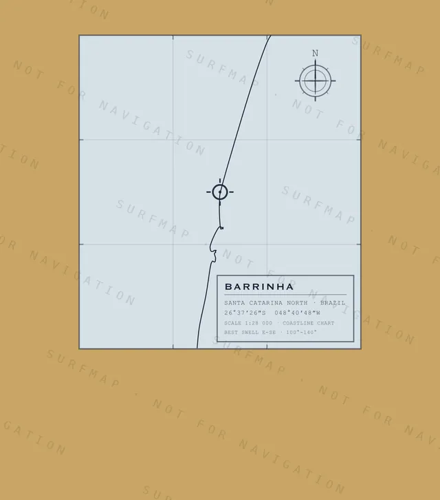 Barrinha chart, the full artwork printed on the back