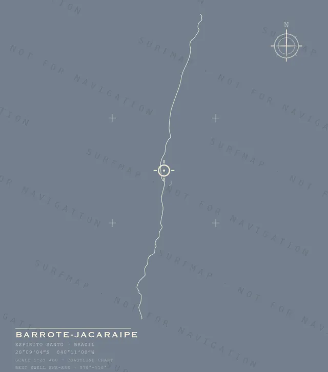 Barrote-Jacaraipe chart, the full artwork printed on the back