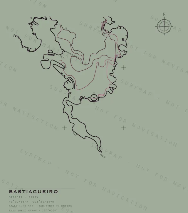 Bastiagueiro chart, the full artwork printed on the back