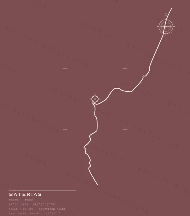 Baterias chart, the full artwork printed on the back