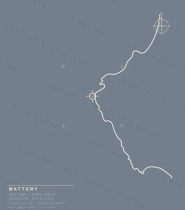 Battery chart, the full artwork printed on the back