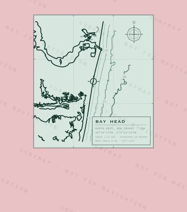 Bay Head chart, the full artwork printed on the back