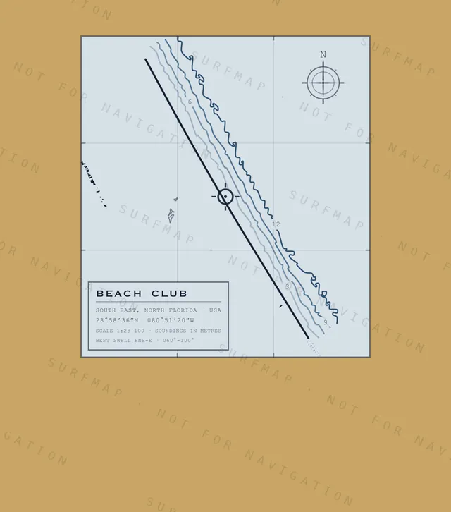 Beach Club chart, the full artwork printed on the back