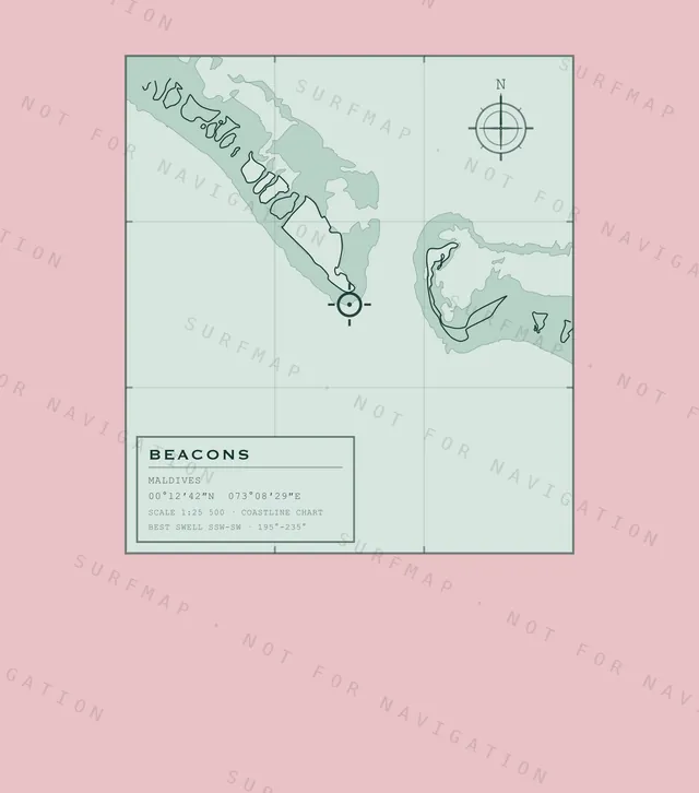 Beacons chart, the full artwork printed on the back