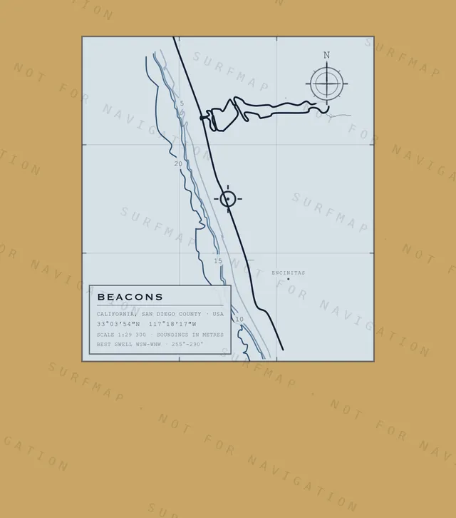 Beacons chart, the full artwork printed on the back