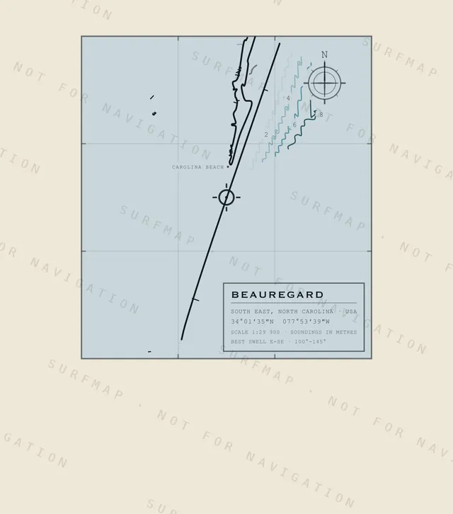 Beauregard chart, the full artwork printed on the back