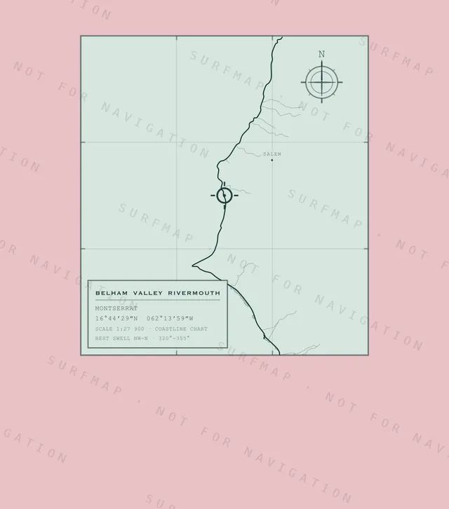 Belham Valley Rivermouth chart, the full artwork printed on the back