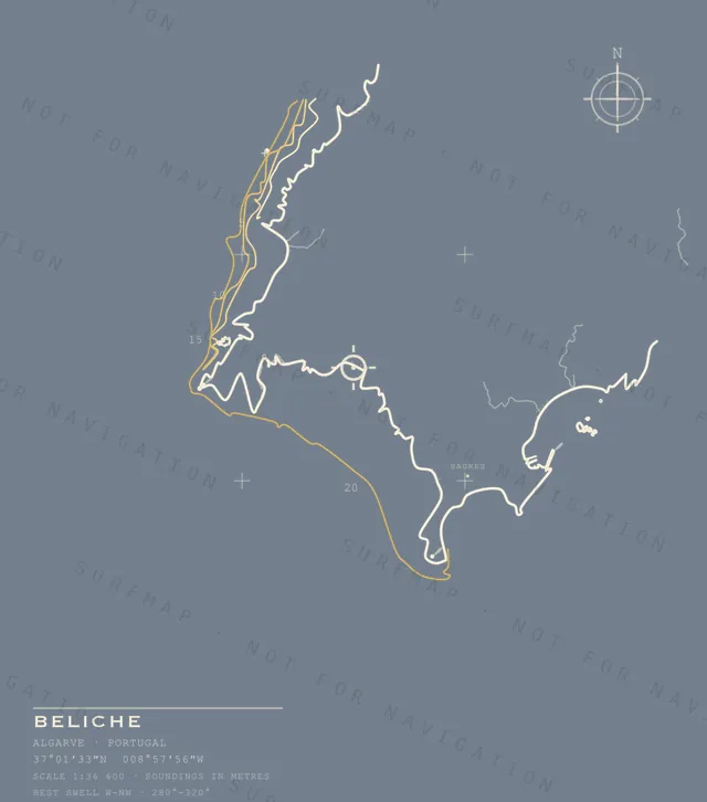 Beliche chart, the full artwork printed on the back