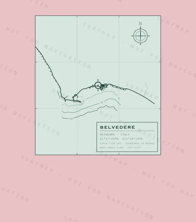 Belvedere chart, the full artwork printed on the back