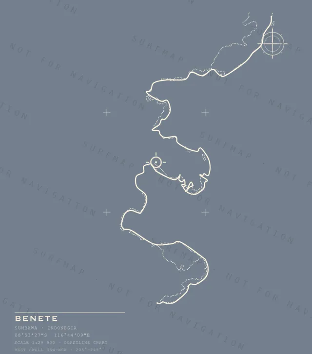 Benete chart, the full artwork printed on the back