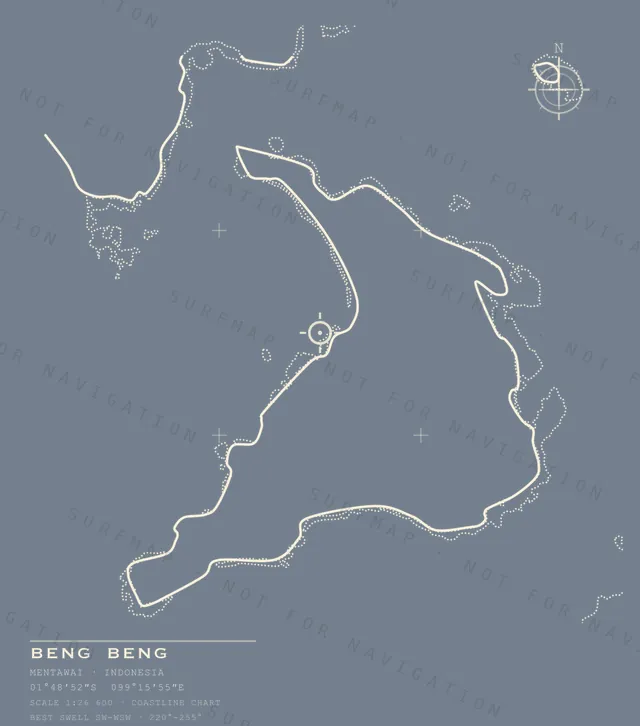 Beng Beng chart, the full artwork printed on the back